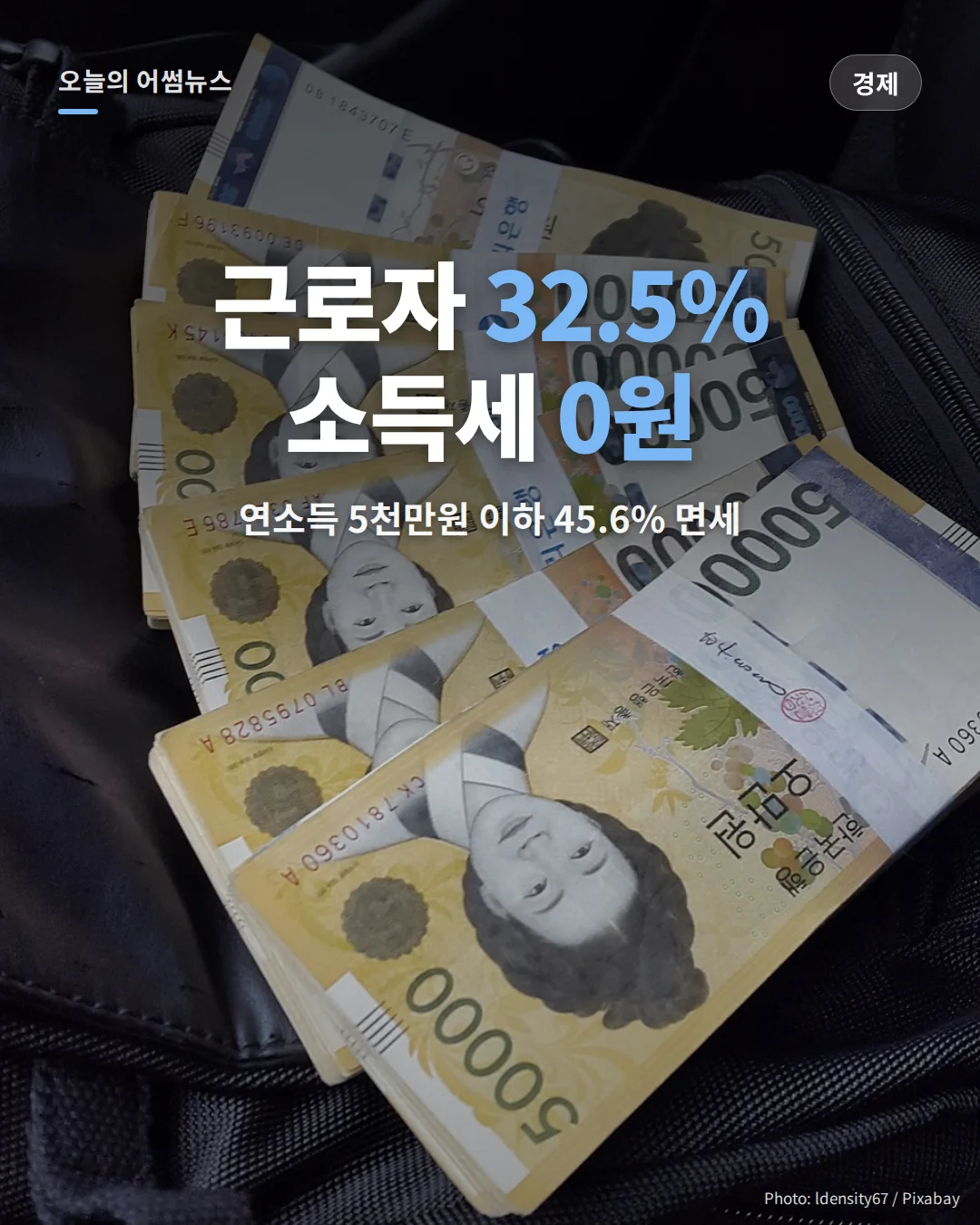 근로소득세 면세자 비율 32.5%(2024년): 연봉 구간별·연도별 추이