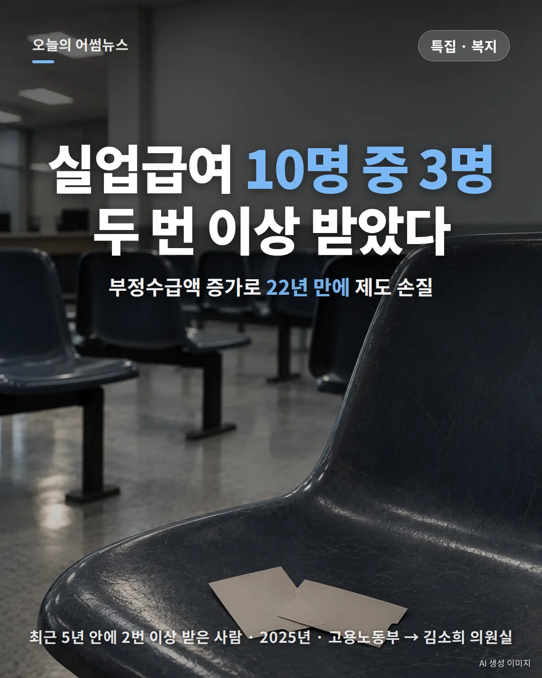 실업급여 개편안 정리: 반복 수급 49만6천명·부정수급 통계(2025)