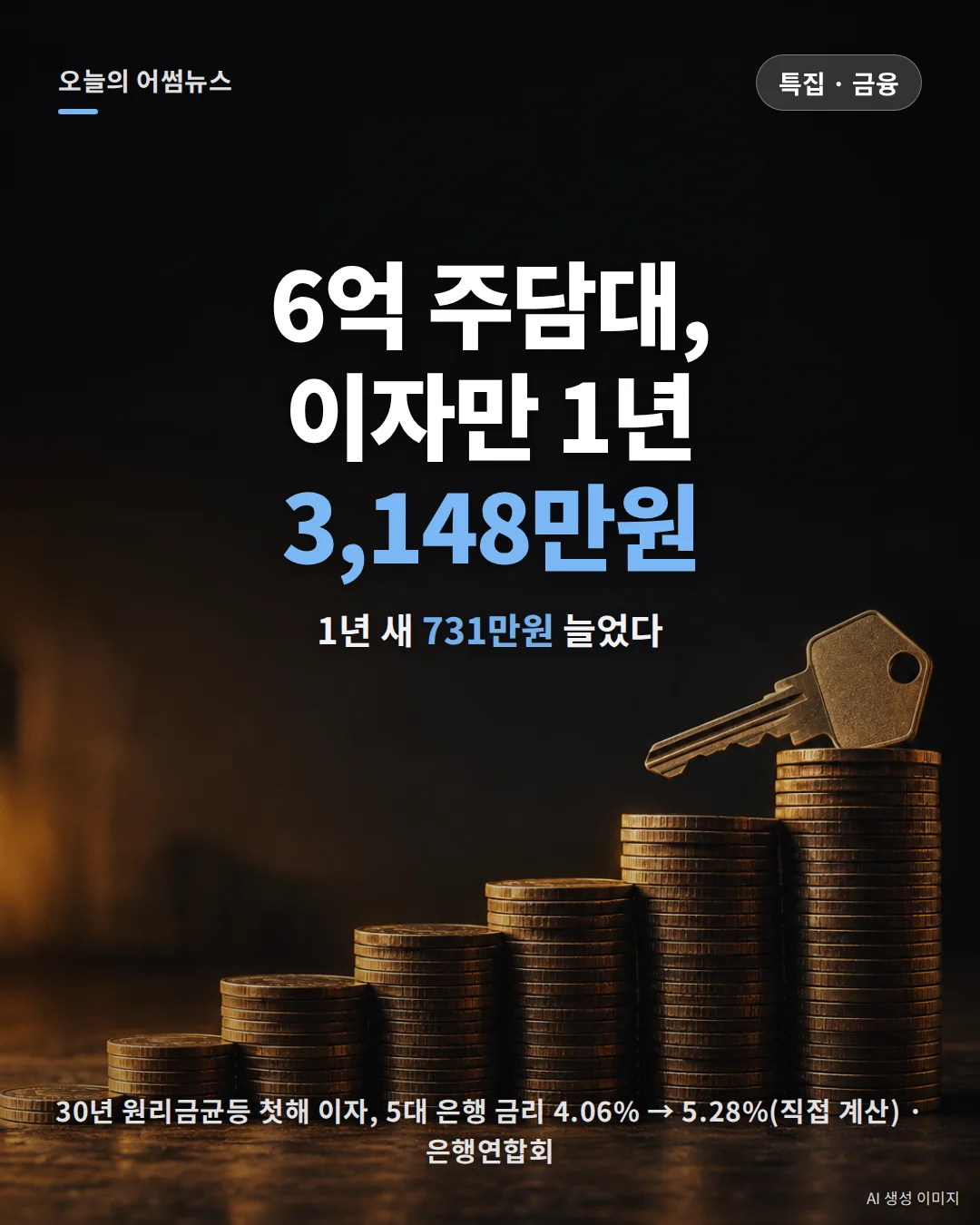 주담대 금리 추이(2026): 은행별 고정·변동 금리와 6억 대출 이자 계산